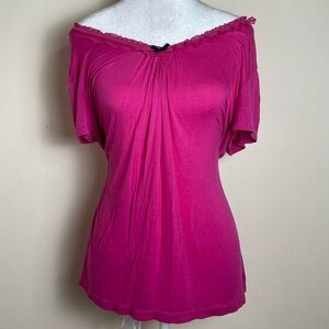 Women's Pink Off-Shoulder Top